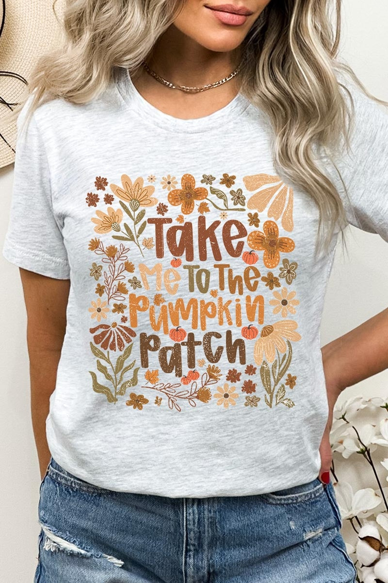 US3001P-E3136 Take Me To The Pumpkin Patch Graphic Plus Tee $16