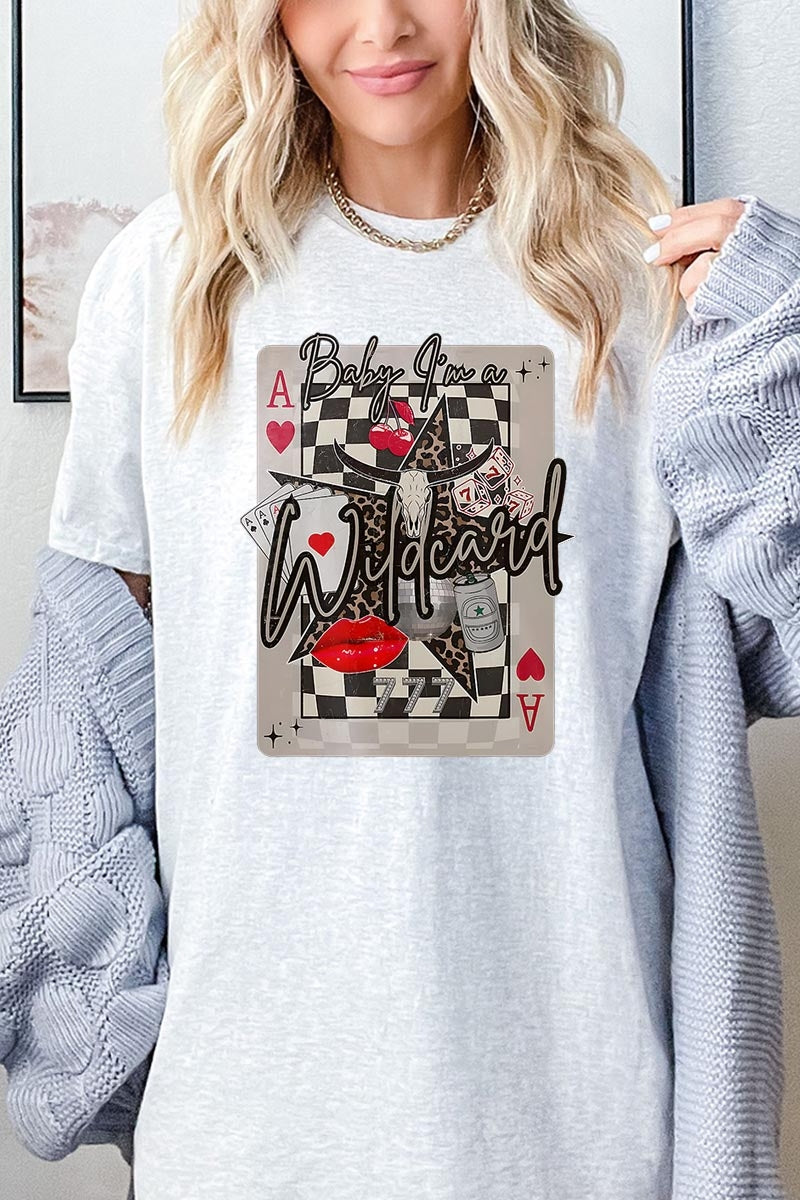 5000P-E3099 Retro Wildcard Graphic Plus Heavy Cotton Tee $12.75