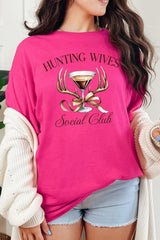 5000-E3191 Hunting Wives Social Club Graphic Heavy Cotton Tee $9