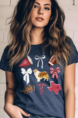 US3001P-E3079 Texas Football Graphic Plus Tee $16