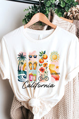 US3001-E3061CA California State Brushstroke Graphic Tee $12.5