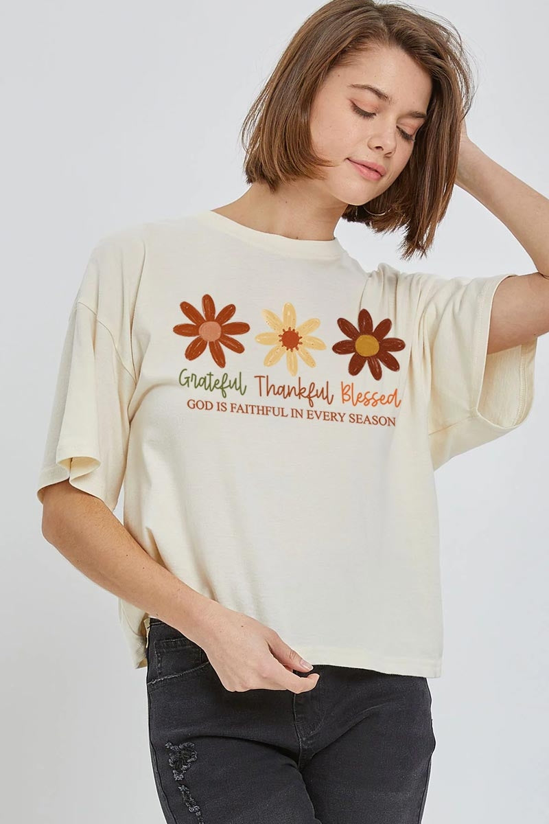 CTS-E3165 Boho Fall Christian Graphic Relaxed Crop Top $11