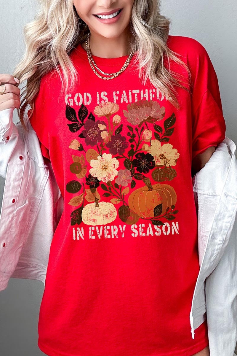 5000P-E3171 Faithful In Every Season Graphic Plus Heavy Cotton Tee $12.75