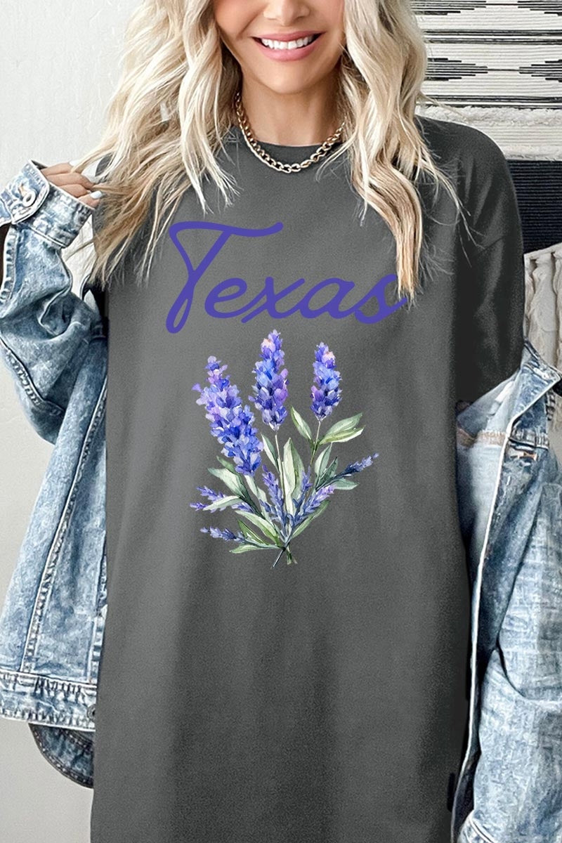 5000P-E3060 Texas Bluebonnet Graphic Plus Heavy Cotton Tee $12.75