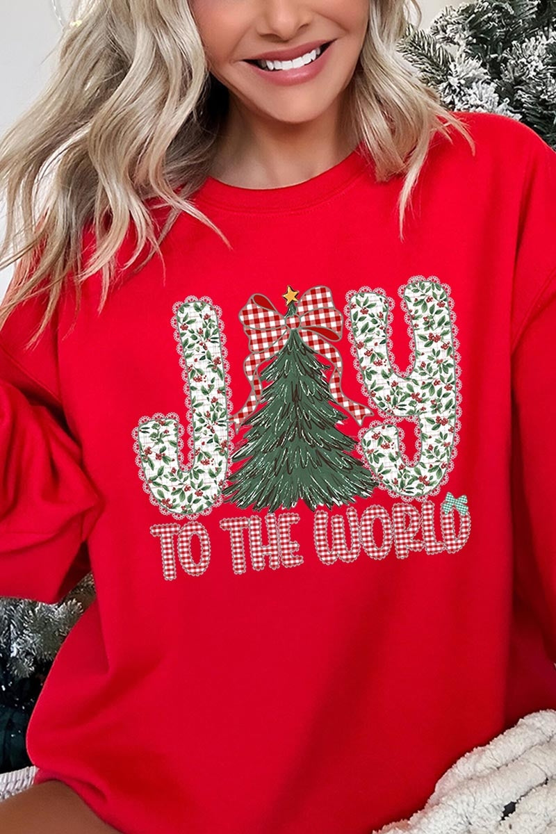 UL180-E3213 Joy to the World Graphic Sweatshirt $20