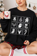 UL180-E3215 Christmas Icons Graphic Sweatshirt $20