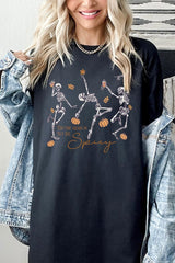 5000P-E3123 Halloween Skeleton Graphic Plus Heavy Cotton Tee $12.75
