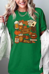 5000-E3119 Retro Fall Collage Graphic Heavy Cotton Tee $9
