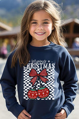 UL180B-E3196Z Cherry Ornament Christmas Kids Graphic Sweatshirt $20