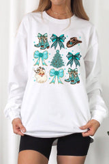 UL240P-E3180 Western Christmas Graphic Plus Long Sleeve Tee $17
