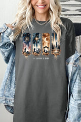 5000P-E3204 Savior Is Born Nativity Graphic Plus Heavy Cotton Tee $12.75