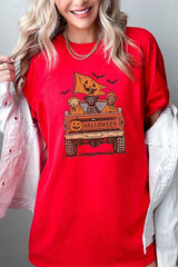 5000-E3150 Halloween Truck Dogs Graphic Heavy Cotton Tee $9