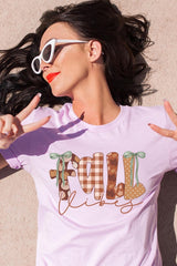 US3001P-E3071 Fall Vibes Rustic Script Graphic Plus Tee $16