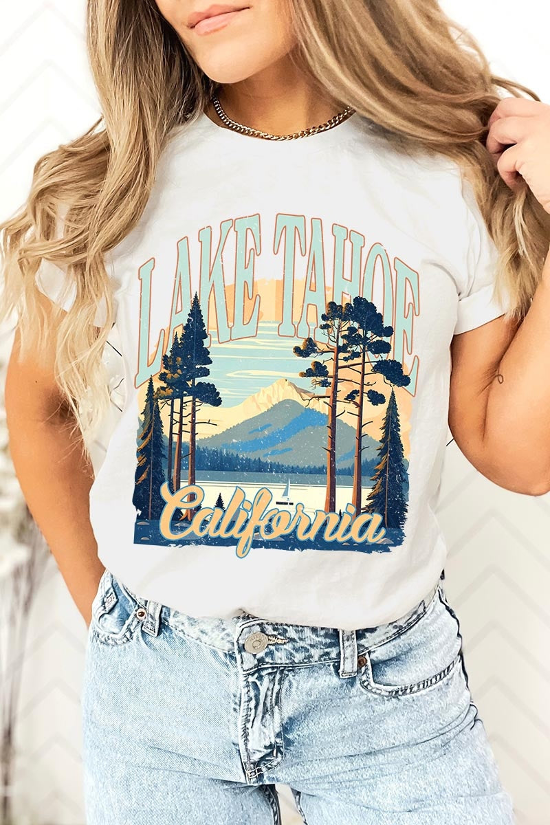 US3001P-E3059 Lake Tahoe Graphic Plus Tee $16