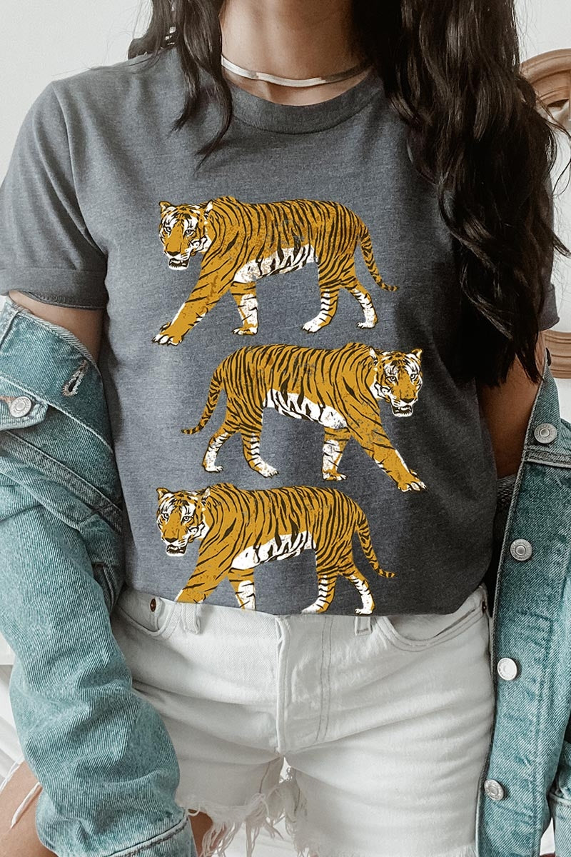 US3001P-E3104 Retro Tigers Graphic Plus Tee $16
