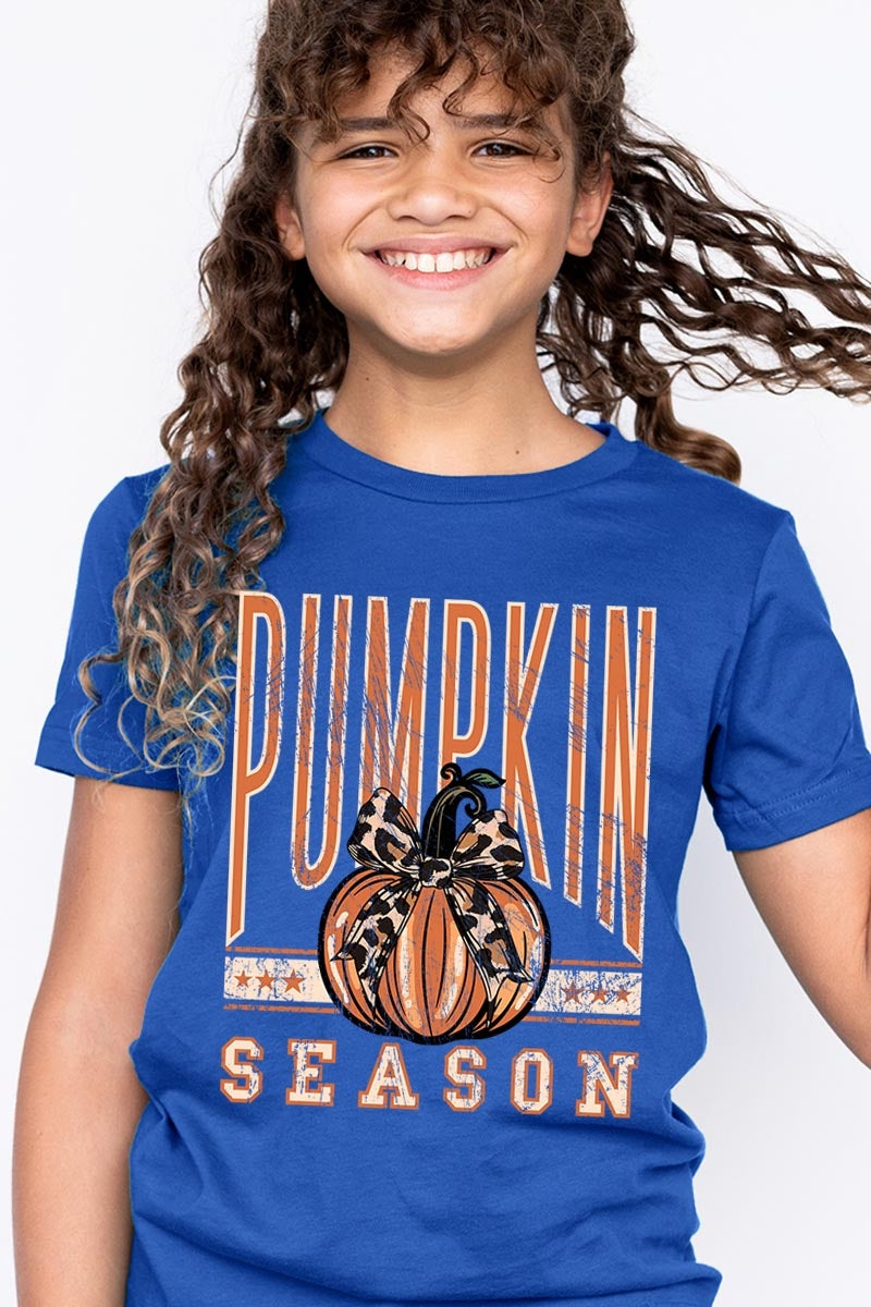 US3001Y-E3145Z Pumpkin Season Kids Graphic Tee $11