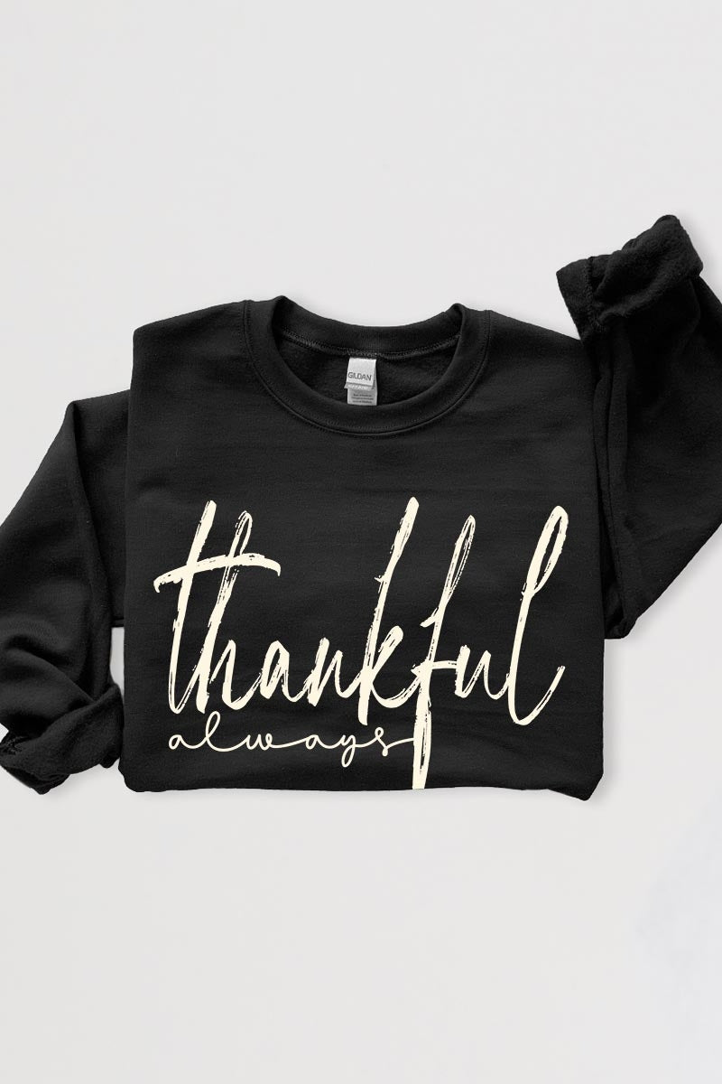 UL180-E3170 Thankful Graphic Sweatshirt $20