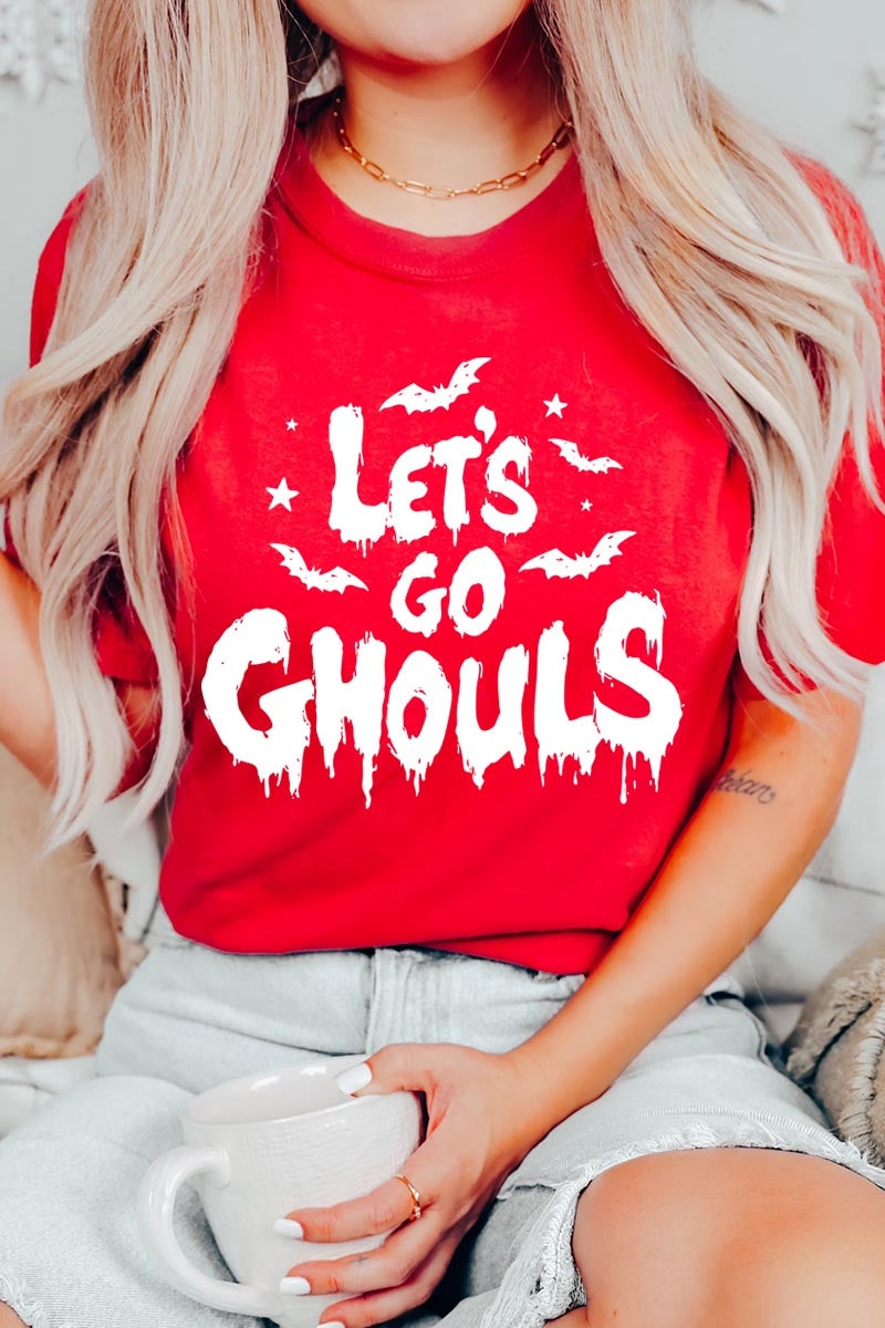 US3001-E3159 Letu2019s Go Ghouls Graphic Tee $12.5