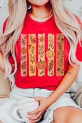 US3001-E3110 Brushstroke Boho Fall Graphic Tee $12.5