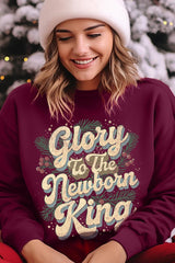 UL180-E3220 Glory to the Newborn King Graphic Sweatshirt $20