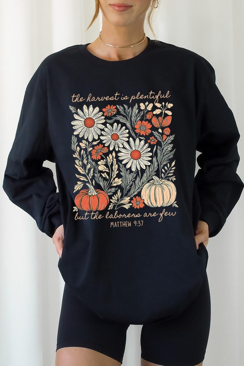 UL240-E3173 Faith Harvest Graphic Long Sleeve Tee $13.75
