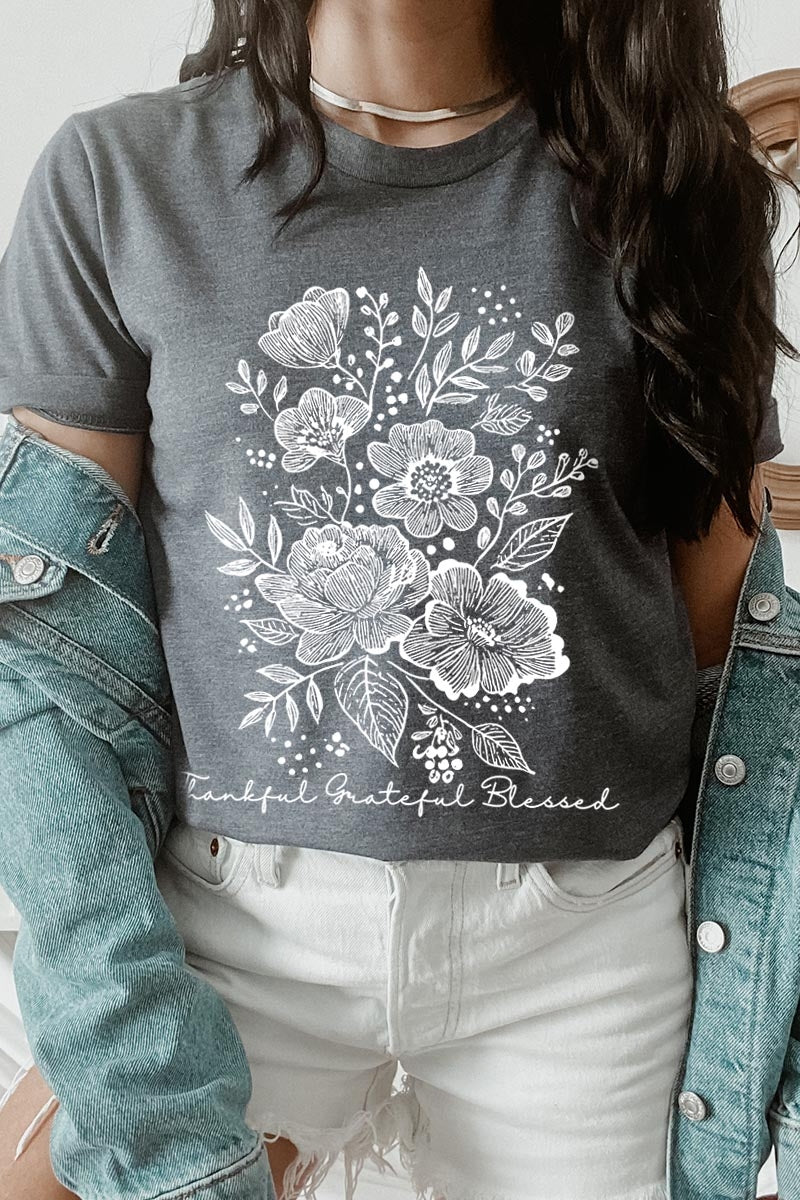 US3001P-E3155 Neutral Thanksgiving Graphic Plus Tee $16