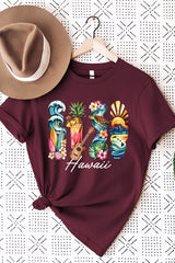 US3001-E3061HI Hawaii State Brushstroke Graphic Tee $12.5