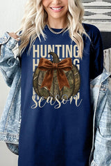 5000P-E3190 Hunting Pumpkin Bow Graphic Plus Heavy Cotton Tee $12.75