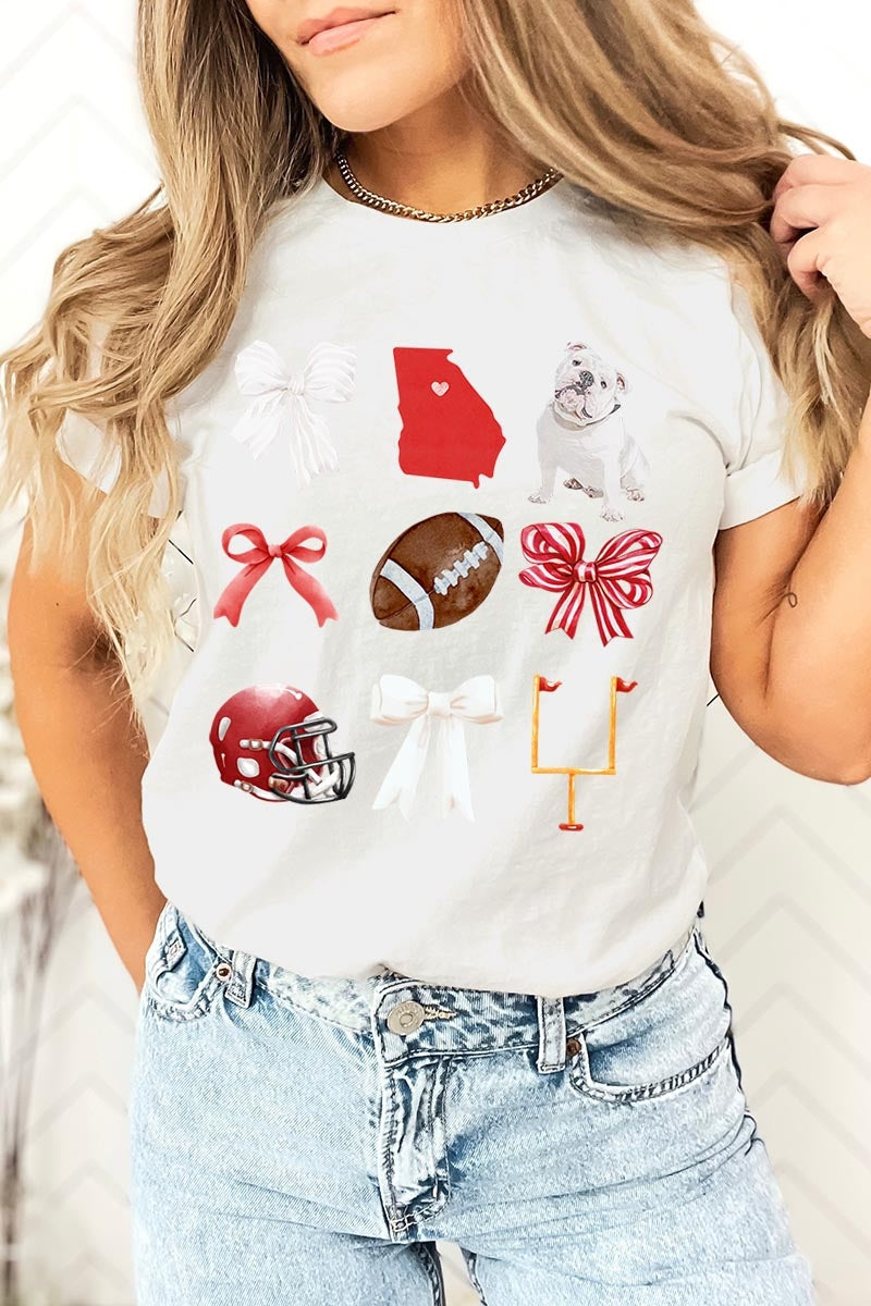 US3001-E3080 Georgia Football Graphic Tee $12.5