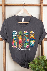 US3001-E3061HI Hawaii State Brushstroke Graphic Tee $12.5