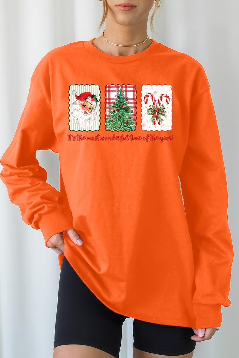 UL240P-E3201 Most Wonderful Time Graphic Plus Long Sleeve Tee $17