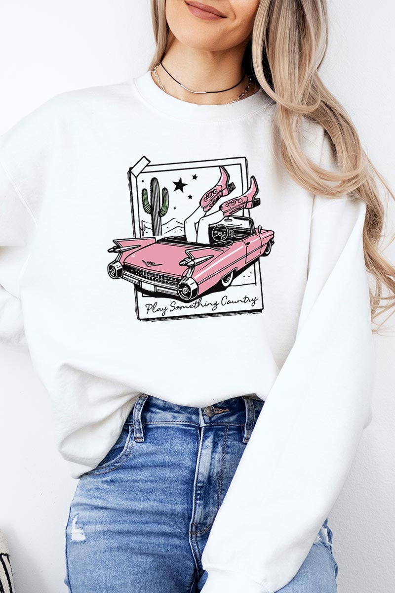 UL180-E3098 Play Something Country Graphic Sweatshirt $20