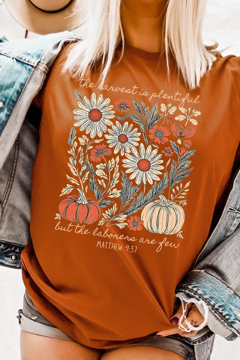 US3001P-E3173 Faith Harvest Graphic Plus Tee $16