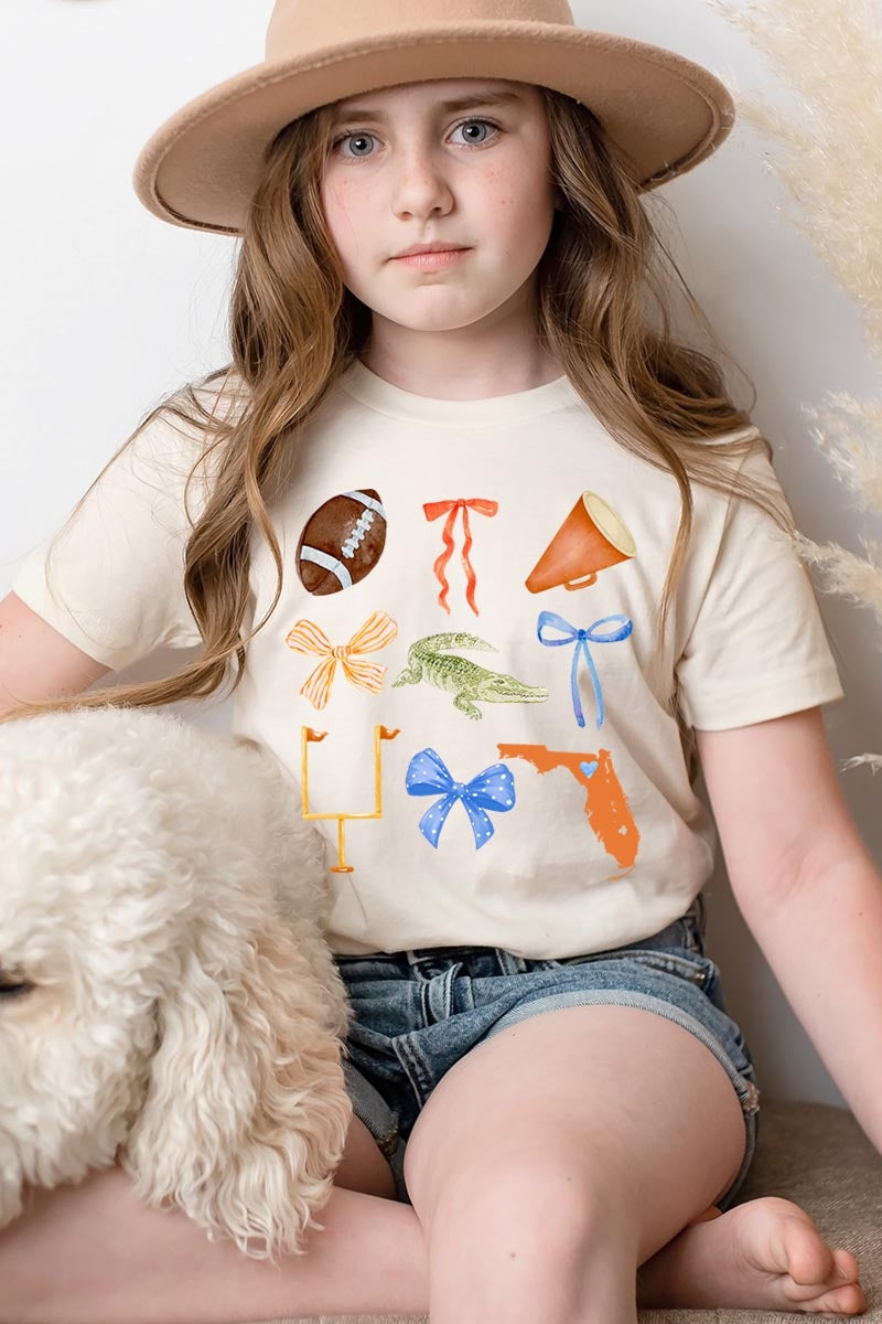 US3001Y-E3078Z Florida Football Kids Graphic Tee $11