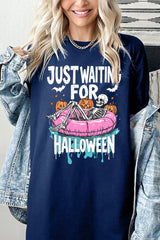 5000P-E3138 Just Waiting For Halloween Plus Heavy Cotton Tee $12.75