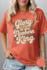 5000-E3220 Glory to the Newborn King Graphic Heavy Cotton Tee $9