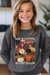 UL180B-E3171Z Faithful In Every Season Kids Graphic Sweatshirt $20