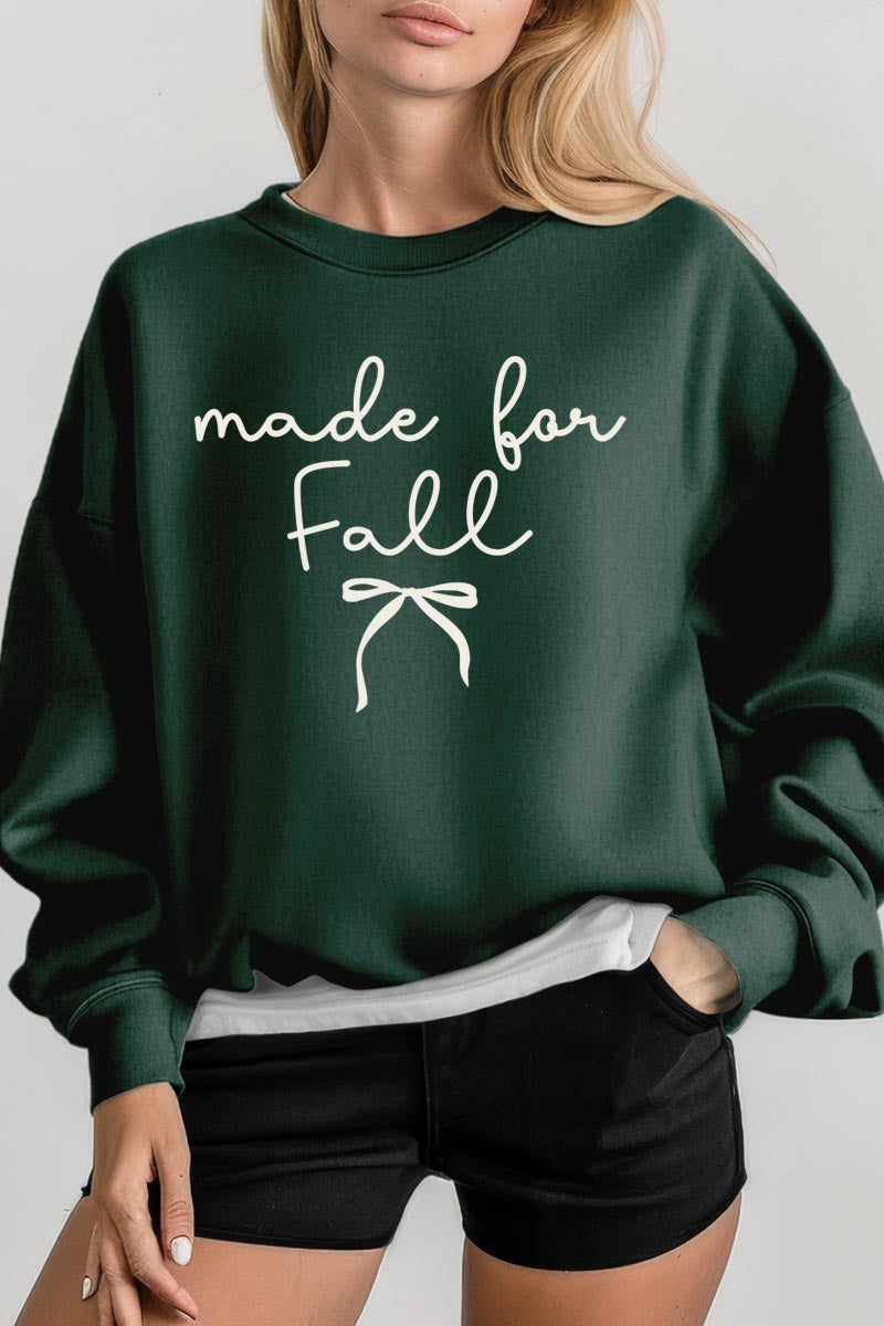 UL180P-E3151 Made For Fall Graphic Plus Sweatshirt $25
