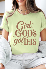 US3001-E3102 Girl, Godu2019s Got This Graphic Tee $12.5