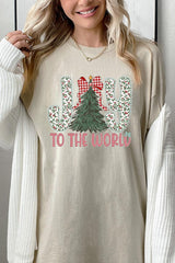 5000-E3213 Joy to the World Graphic Heavy Cotton Tee $9
