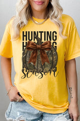 5000P-E3190 Hunting Pumpkin Bow Graphic Plus Heavy Cotton Tee $12.75