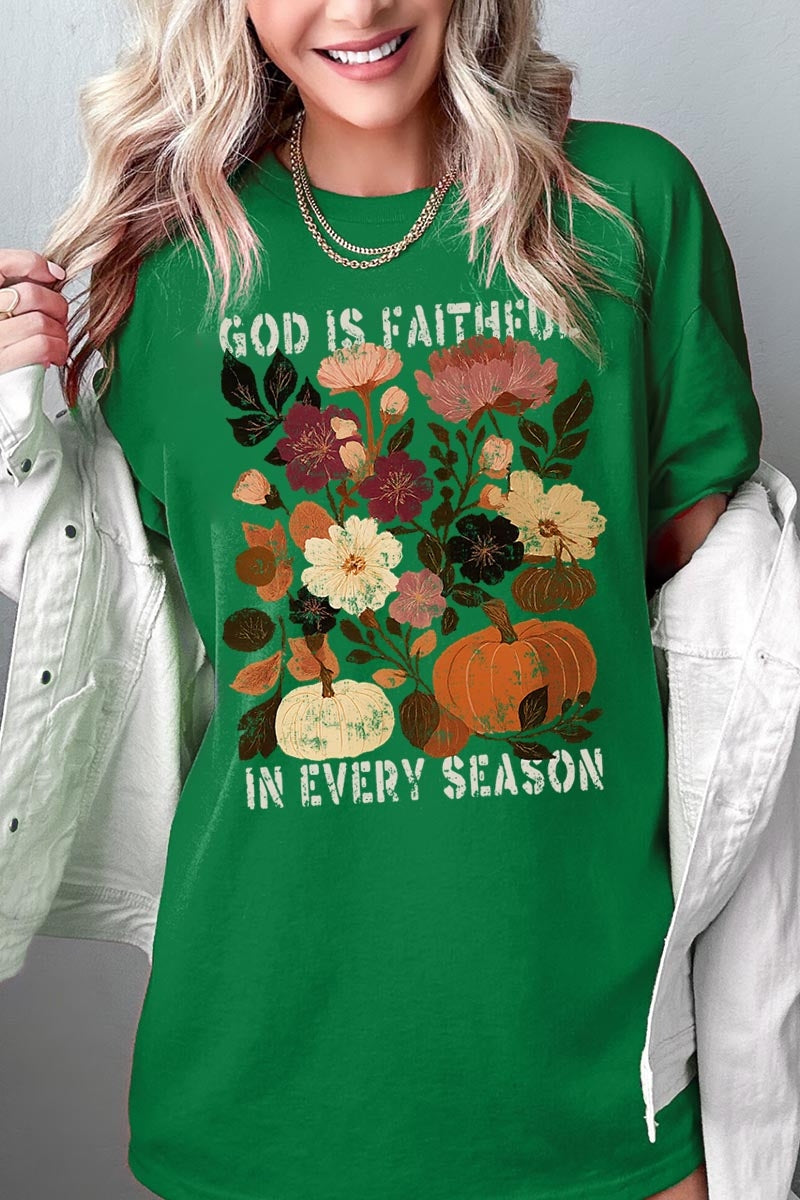 5000-E3171 Faithful In Every Season Graphic Heavy Cotton Tee $9