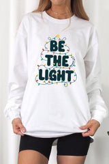 UL240P-E3202 Be the Light Christmas Graphic Plus Long Sleeve Tee $17