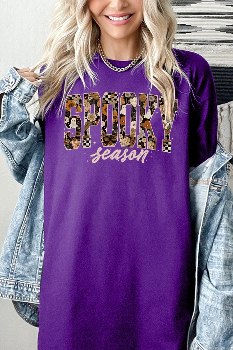 5000-E3105 Spooky Season Halloween Graphic Heavy Cotton Tee $9