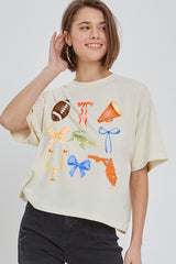 CTS-E3078 Florida Football Graphic Relaxed Crop Top $11