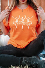 US3001P-E3156 Halloween Ballerina Graphic Plus Tee $16
