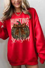 UL180-E3190 Hunting Pumpkin Bow Graphic Sweatshirt $20