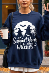 UL180P-E3161 Local Witches Halloween Graphic Plus Sweatshirt $25