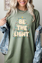 5000-E3202 Be the Light Christmas Graphic Heavy Cotton Tee $9