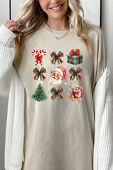 5000P-E3217 Santa Gifts & Bows Christmas Graphic Plus Heavy Cotton Tee $12.75